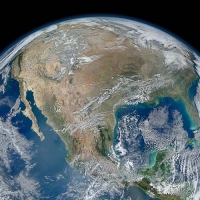 Photo of the earth as taken from outer space